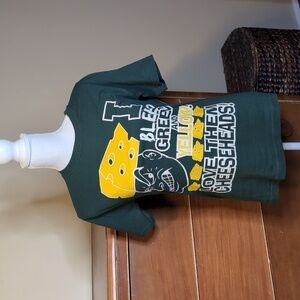 Y2K GREEN BAY PACKERS Shirt -I bleed green and yellow! Love them Cheeseheads!